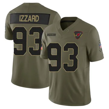 Youth Coziah Izzard Arizona Cardinals Limited Olive 2025 Salute to Service Jersey